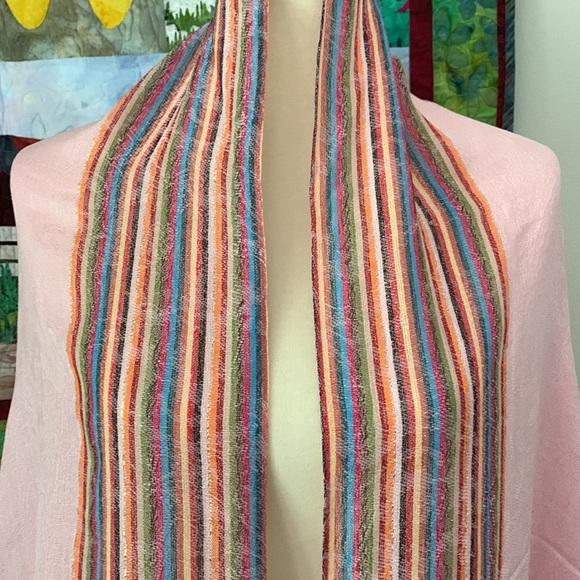 Pashmina shawls pretty pink with fringe NWT - Picture 2 of 6